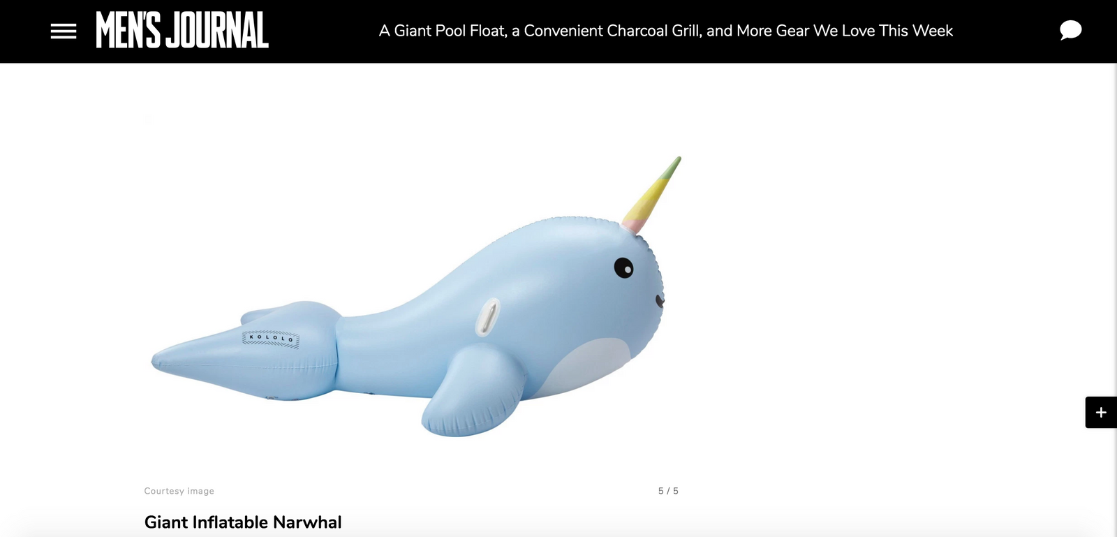 Men's Journal: A Giant Pool Float, a Convenient Charcoal Grill, and More Gear We Love This Week